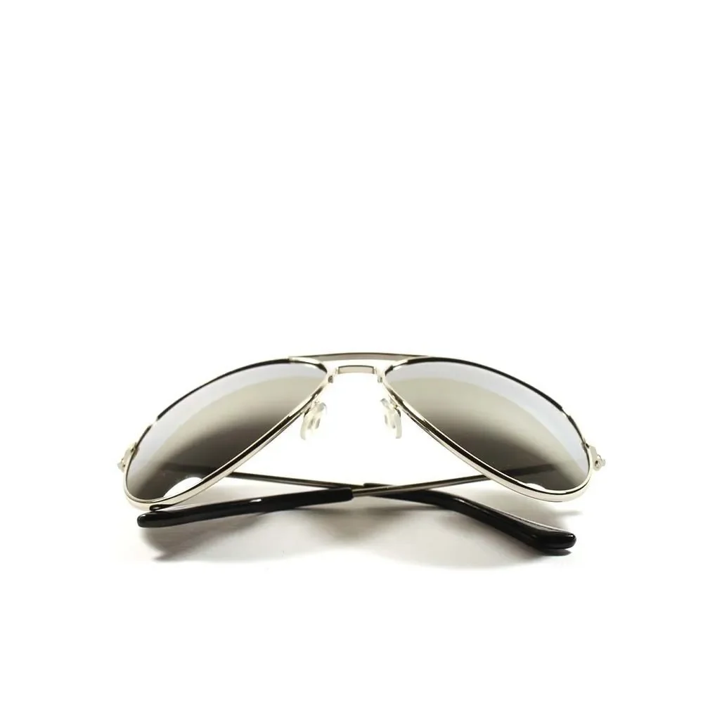Mens Womens Old School Cop Air Force Style Chrome Mirrored Silver Sunglasses